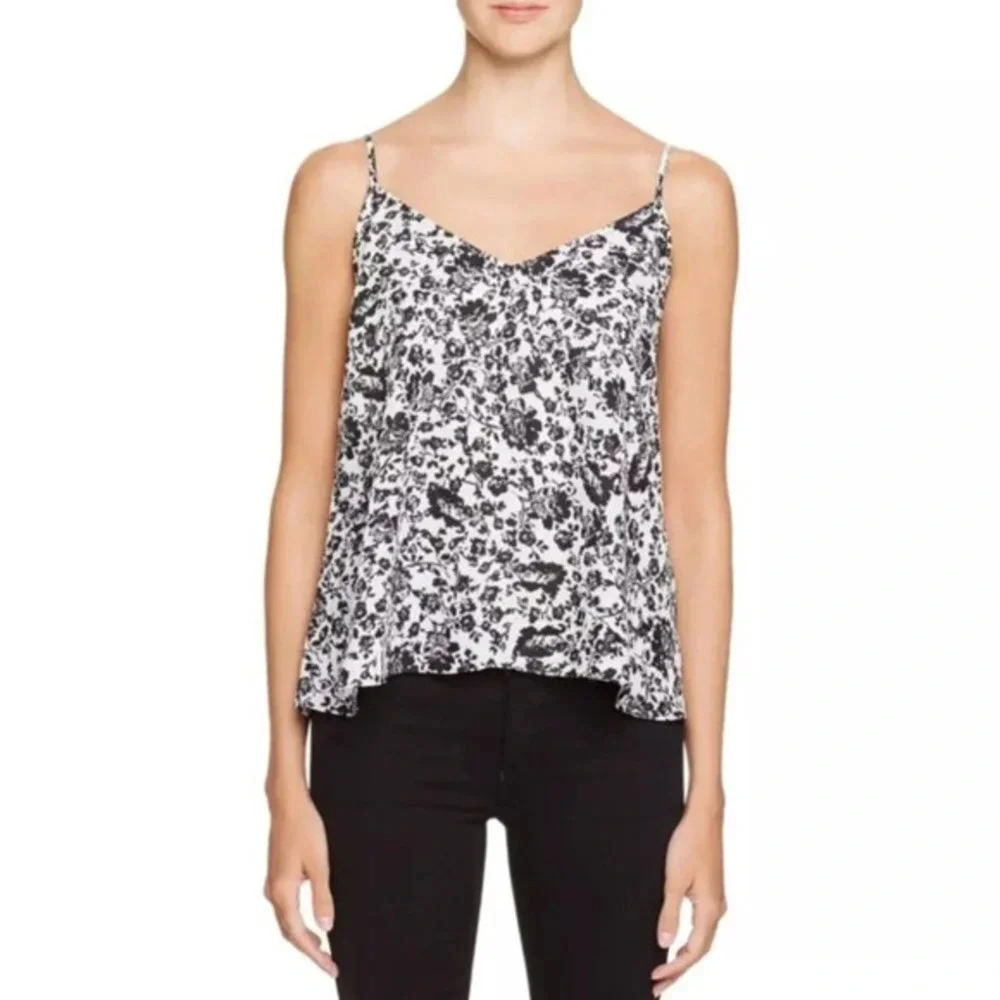 NWT Floral print chiffon Bloomingdales tank